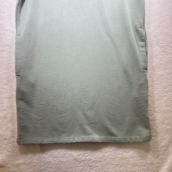 ROOTS Light Green Velvet Logo Sweatshirt Sweater Mini Dress Womens Size Small - Picture 6 of 13